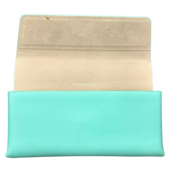 Tiffany & Co. Eyeglass / Sunglass Case | Classic Blue Leather - Picture 9 of 10